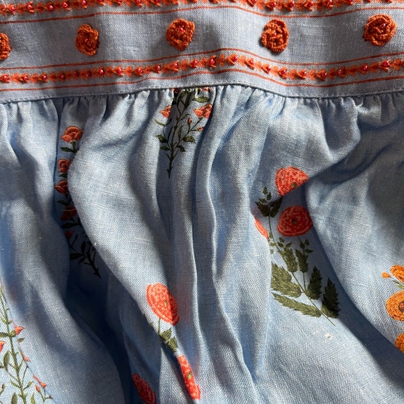 AGUA BY AGUA BENDITA dahlia bell sleeve crop top S - Picture 5 of 6